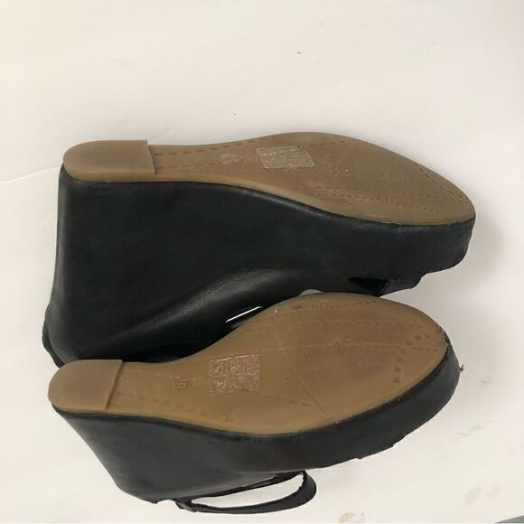 DV Dolce Vita black strappy leather wedge size 10 - Picture 8 of 9